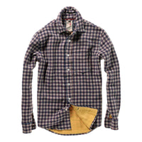 Chamois-Lined Flannel Grey Navy Red - Shirts