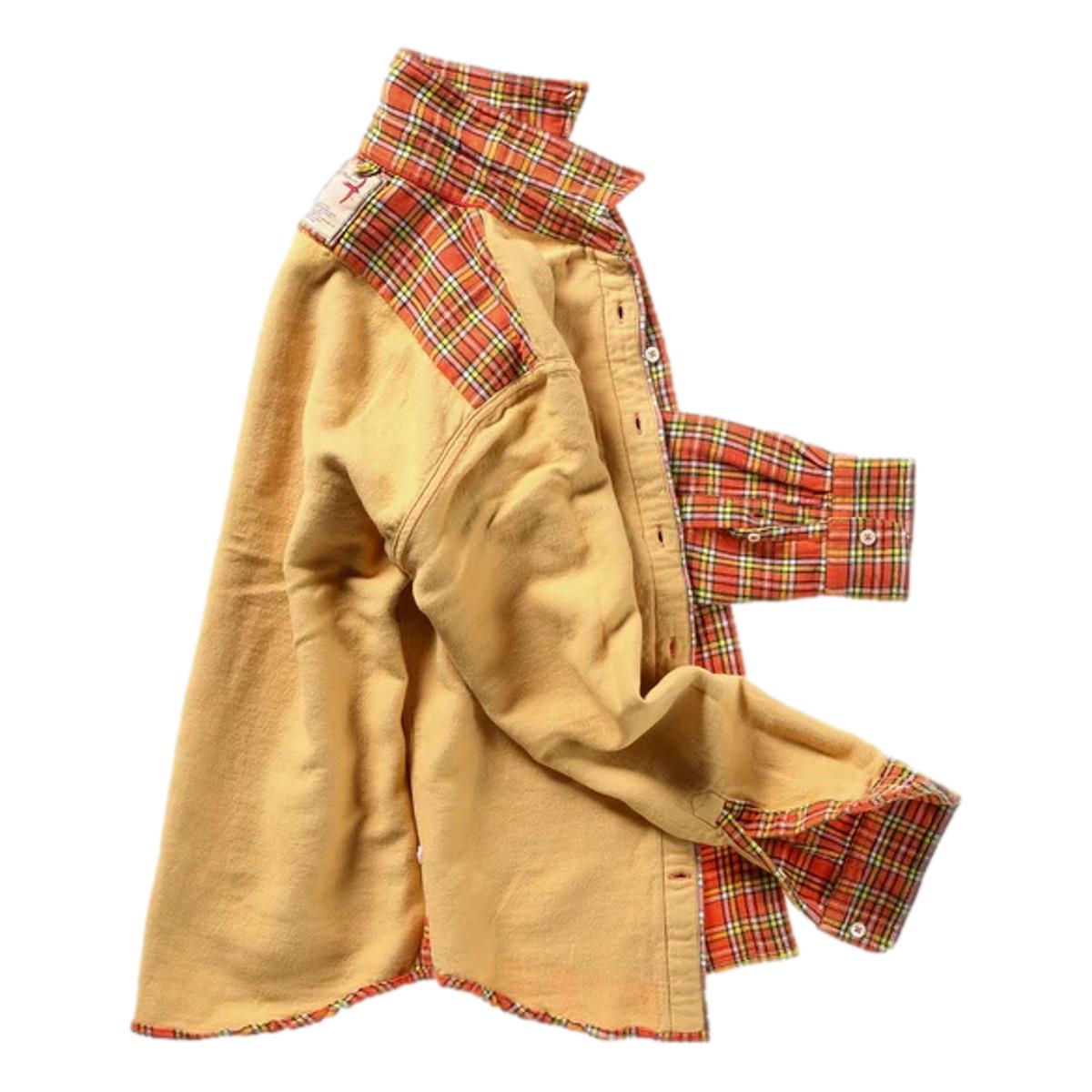 Chamois-Lined Flannel Orange Multi Plaid - Shirts