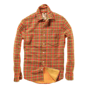 Chamois-Lined Flannel Orange Multi Plaid - Shirts