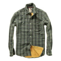 Chamois-Lined Flannel Sage Navy Plaid - Shirts