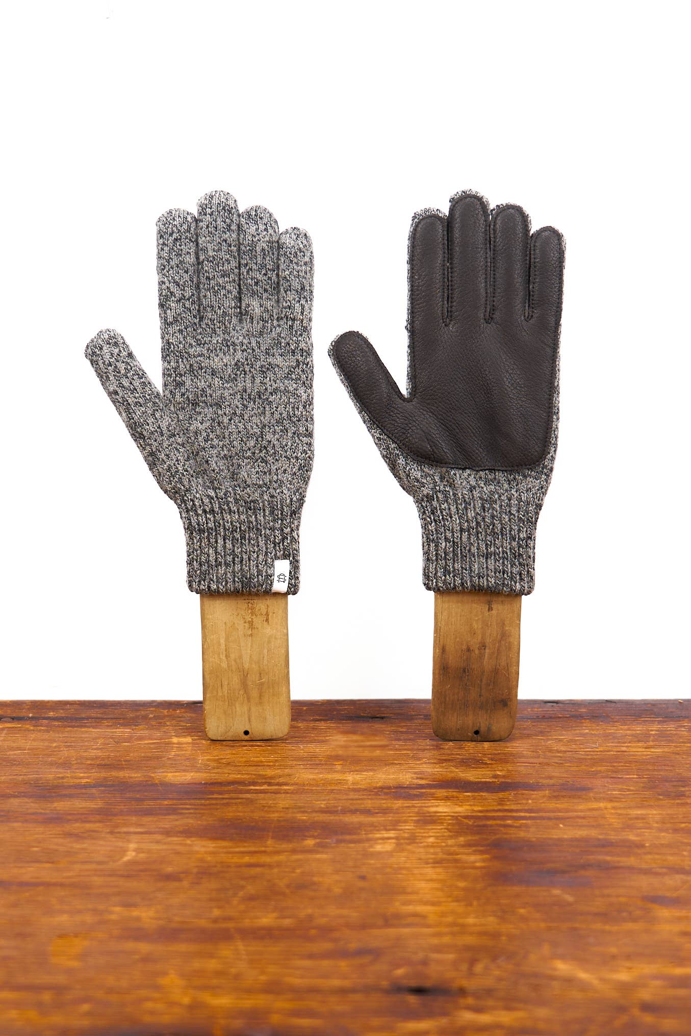 Upstate Stock - Charcoal Melange Ragg Wool Full Glove