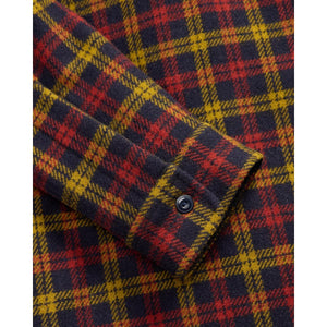 Checked Wool Twill Workshirt Red Yellow - Overshirt