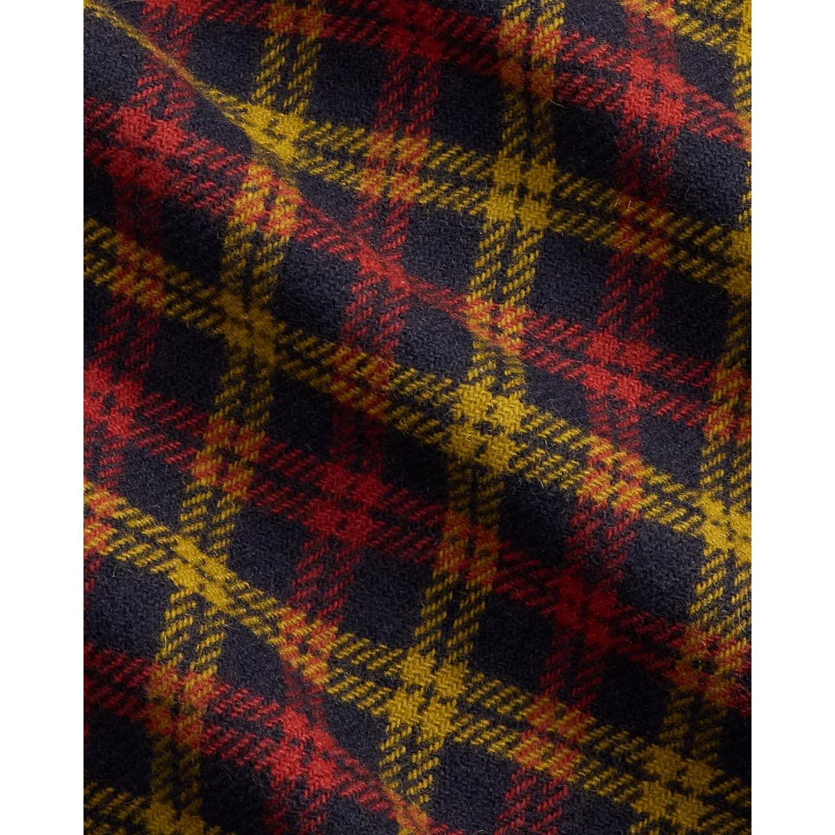 Checked Wool Twill Workshirt Red Yellow - Overshirt