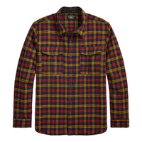 Checked Wool Twill Workshirt Red Yellow - Overshirt