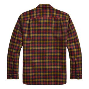 Checked Wool Twill Workshirt Red Yellow - Overshirt
