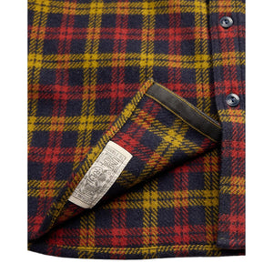 Checked Wool Twill Workshirt Red Yellow - Overshirt