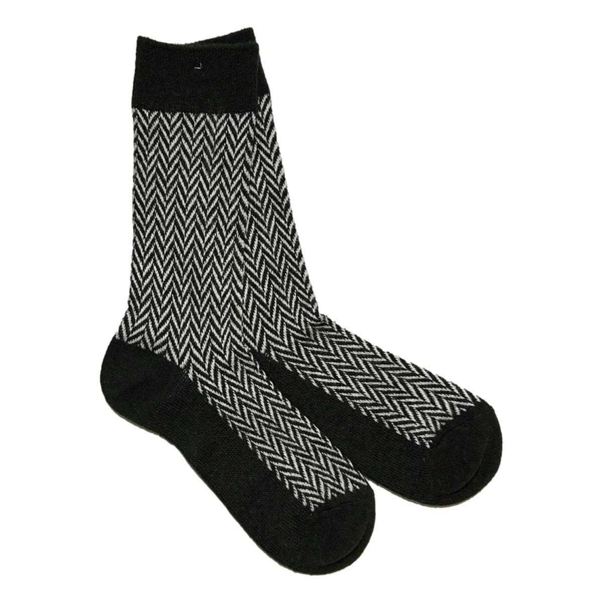 Chevron Crew Charcoal Socks