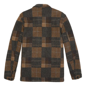Chore Jacket Brown Wool Patchwork Chore Coat