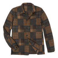 Chore Jacket Brown Wool Patchwork Chore Coat