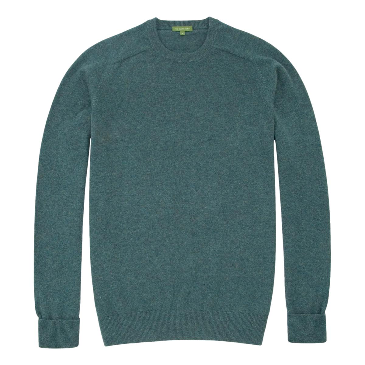 Classic Crewneck Sweater Heather Pine Cashmere - cashmere