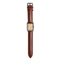 Classic Rectangular Watch: Brown Leather