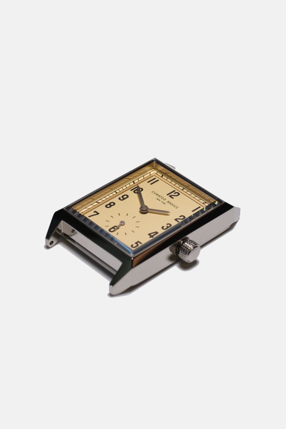 Curated Basics - Classic Rectangular Watch: Dark Brown Suede