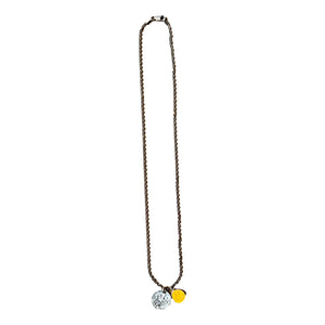 Coin Necklace Yellow Smile - Necklace