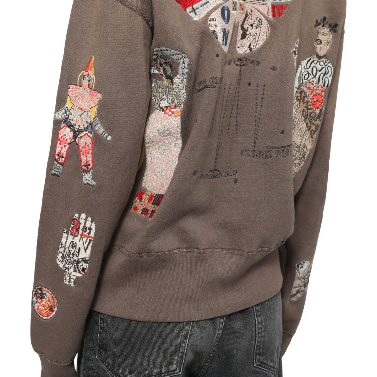 Collage Hoodie Dark Taupe - Hoodie