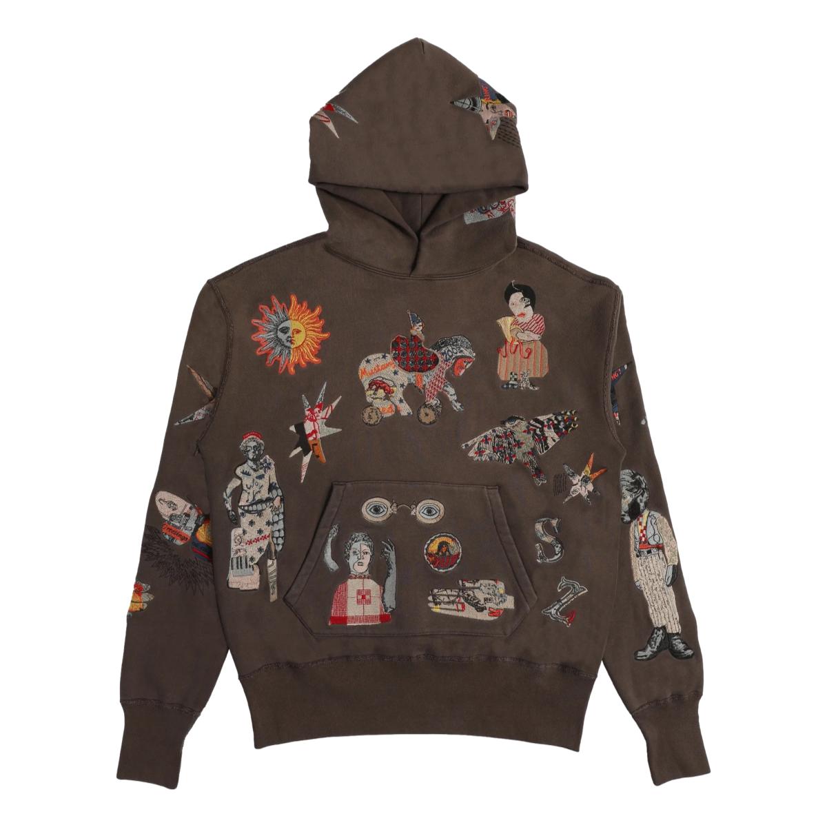 Collage Hoodie Dark Taupe - Hoodie