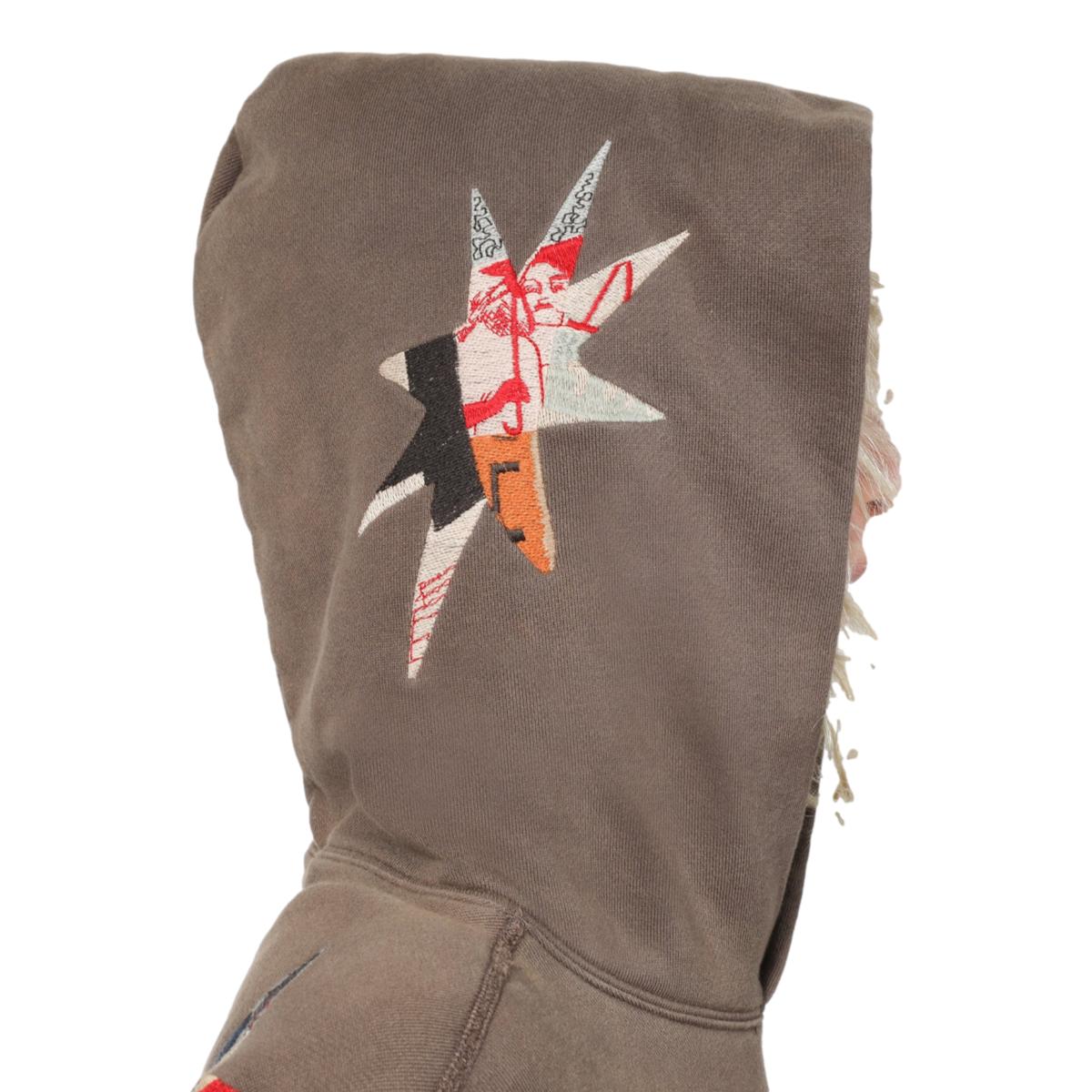 Collage Hoodie Dark Taupe - Hoodie