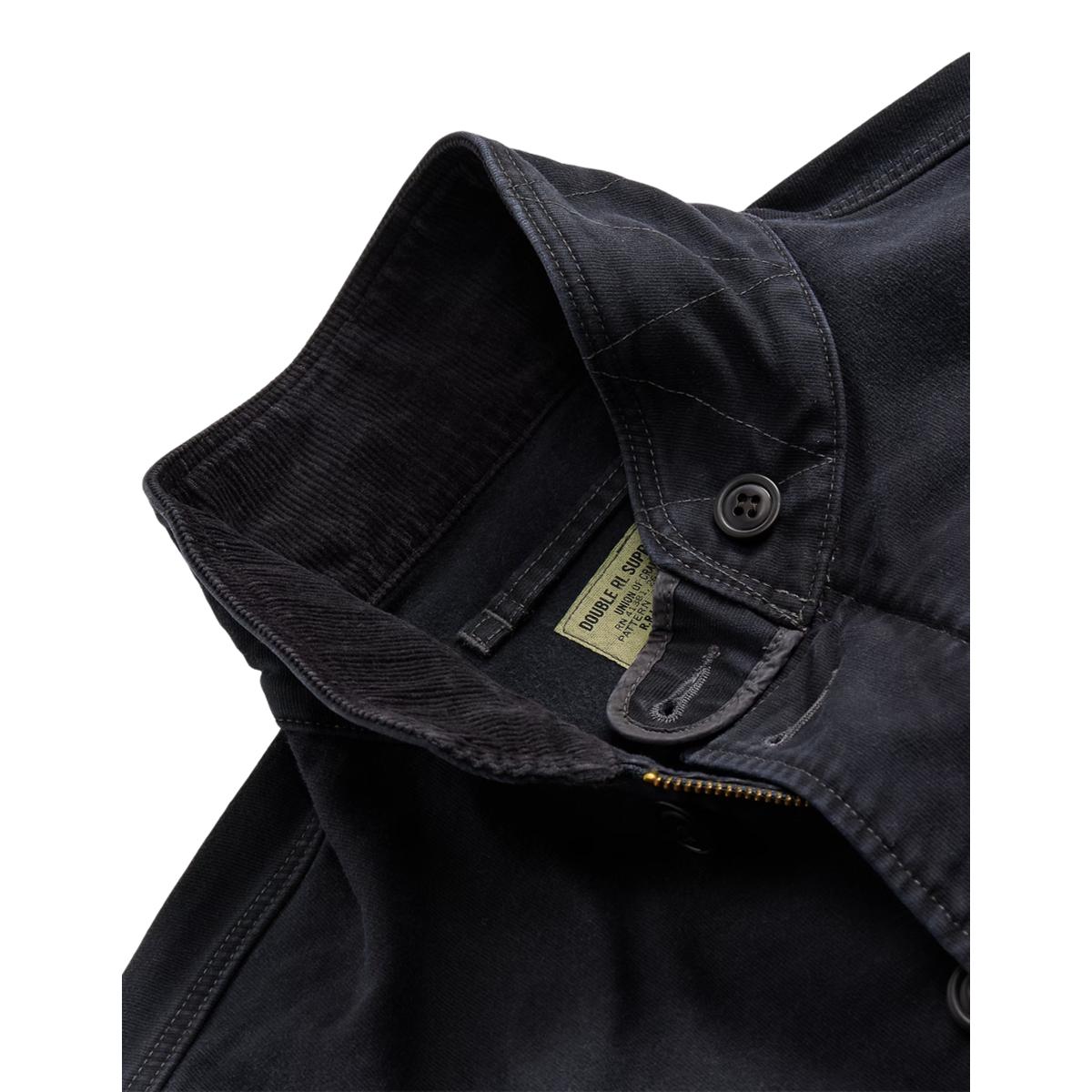 Corduroy-Collar Cotton Deck Jacket Dark Navy - Deck Jacket