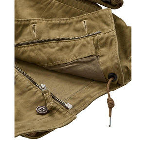 Corduroy-Collar Cotton Deck Jacket Khaki Drab - Deck Jacket