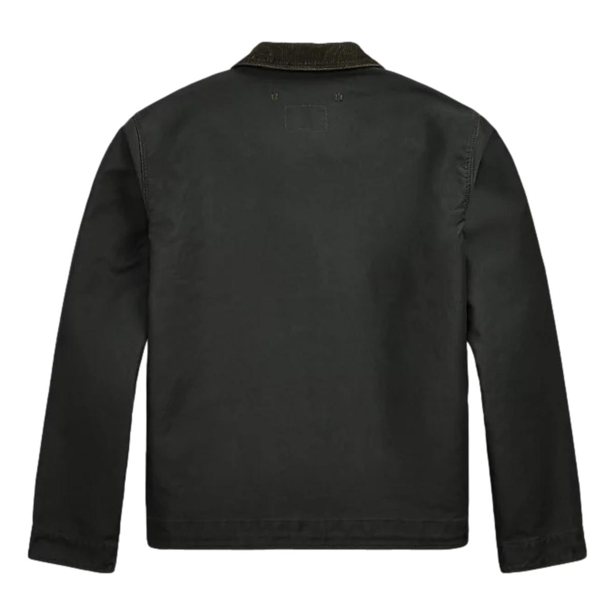 Corduroy-Collar Cotton Deck Jacket Vintage Black - Deck