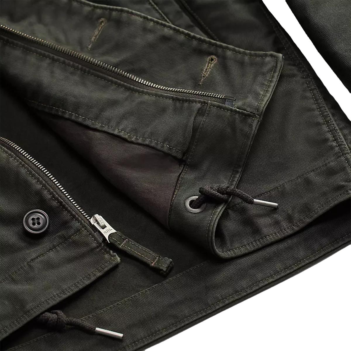 Corduroy-Collar Cotton Deck Jacket Vintage Black - Deck