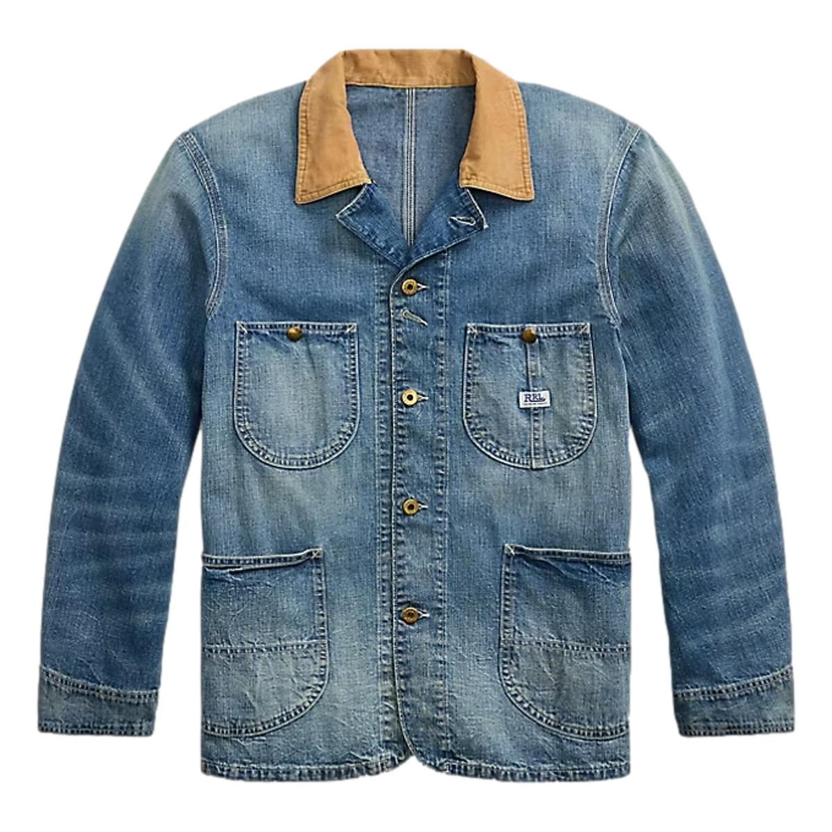 Corduroy-Collar Indigo Denim Jacket Wrightsville Wash