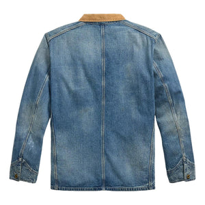 Corduroy-Collar Indigo Denim Jacket Wrightsville Wash