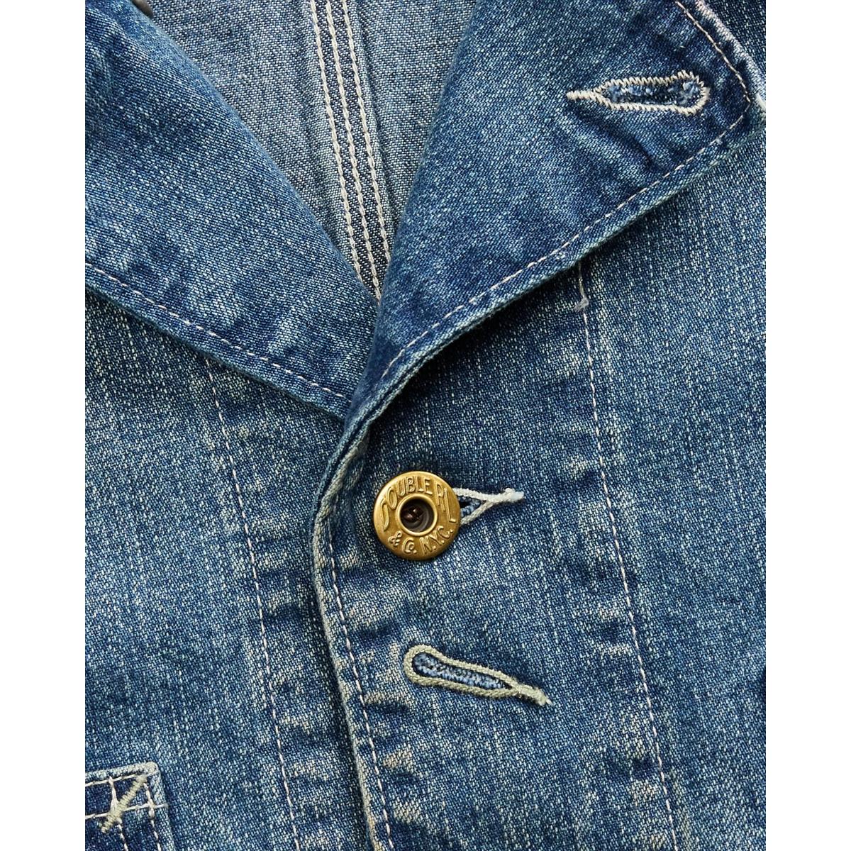 RRL Corduroy-Collar Indigo Denim Jacket Wrightsville Wash - MILWORKS