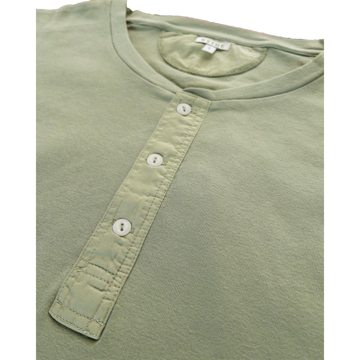 Cotton Henley Faded Olive - Henley