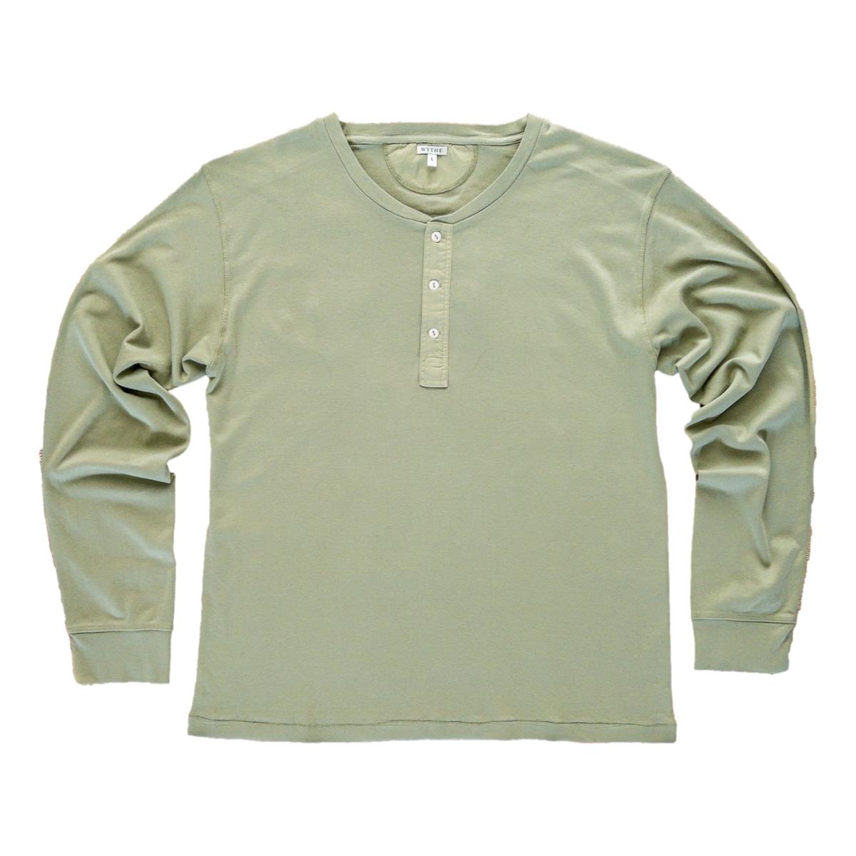 Cotton Henley Faded Olive - Henley