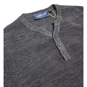 Cotton Henley Sweater Charcoal - Henley