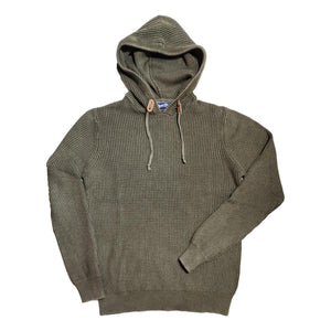 Cotton Hooded Sweater Burnt Olive - Hoody