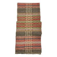 Cotton Jacquard Scarf Red/Green/Brown Multi - Scarf