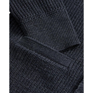 Cotton Shawl-Collar Cardigan Dark Navy Heather - Sweater