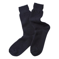 Cotton Waffle Socks Black - Socks