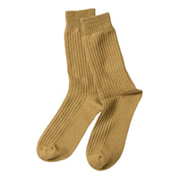 Cotton Waffle Socks L. Olive - Socks