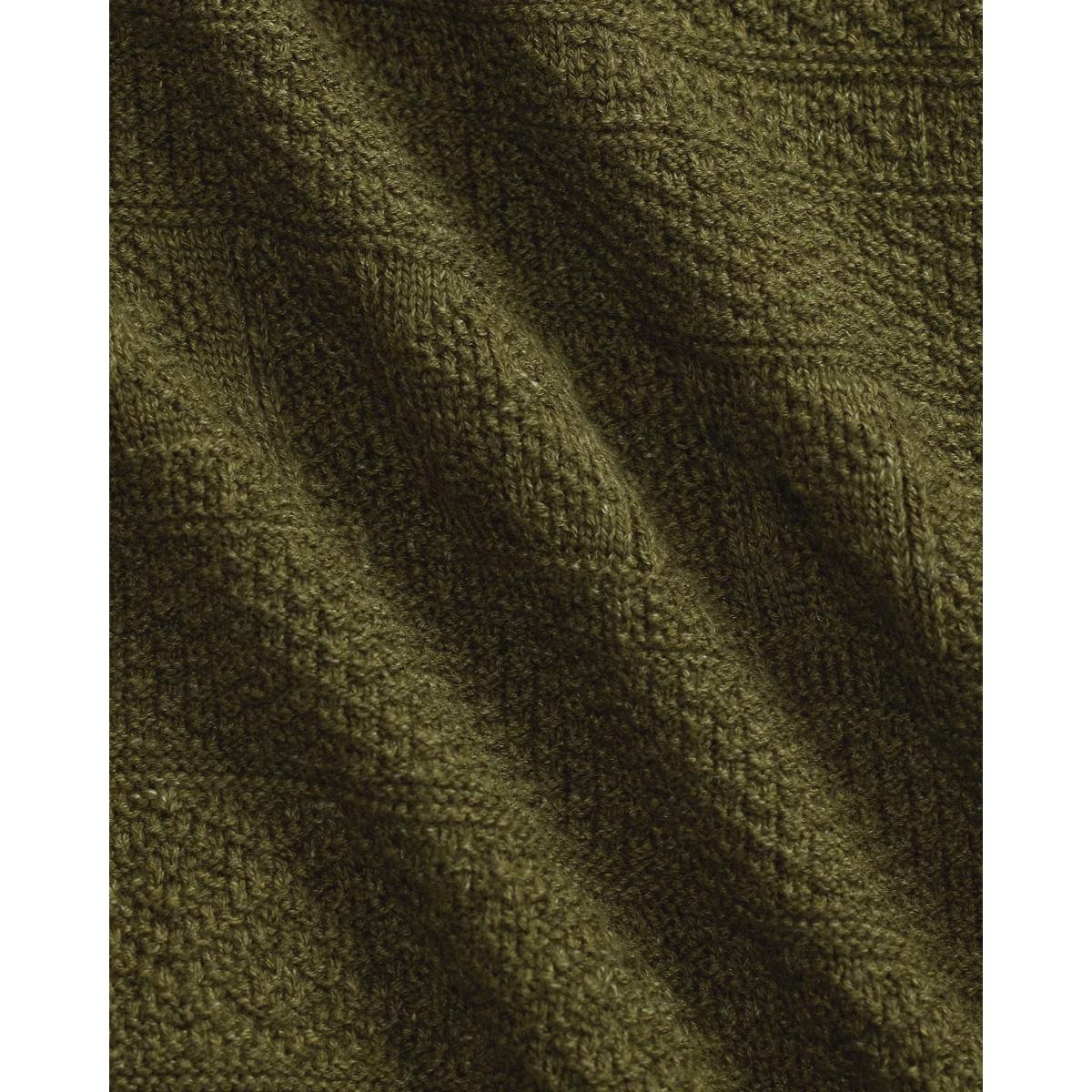 Cotton-Wool Workshirt Sweater Olive Green Heather - Sweater