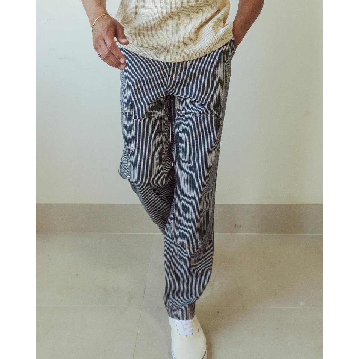 Courier Pant Indigo Hickory Stripe Pants