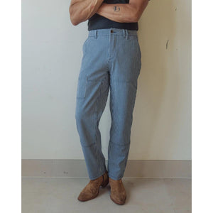 Courier Pant Indigo Hickory Stripe Pants