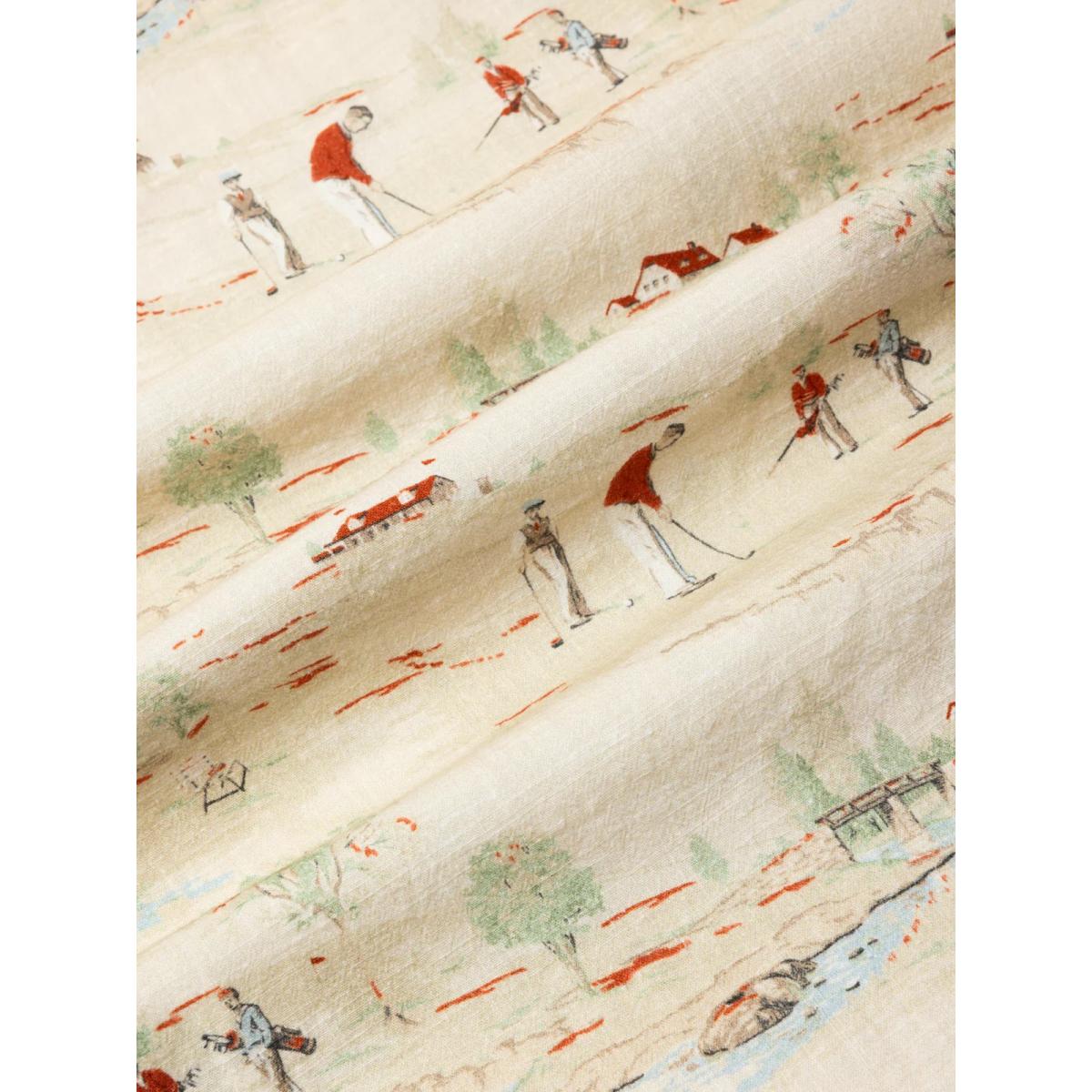 Crammond Shirt in Oatmeal Golf Print - Shirts