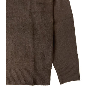 Crew Neck Sweater Brown Twist - sweater