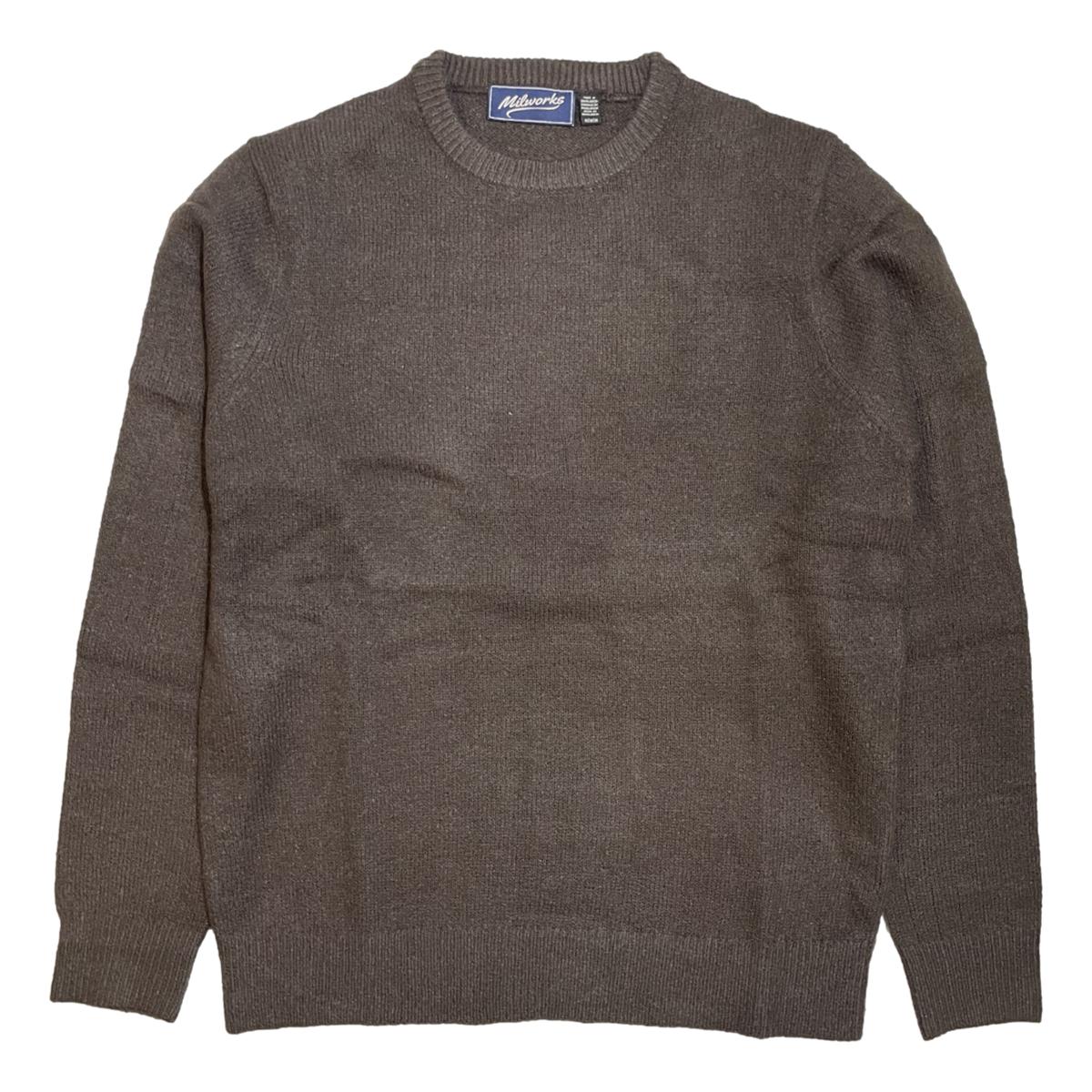 Crew Neck Sweater Brown Twist - sweater