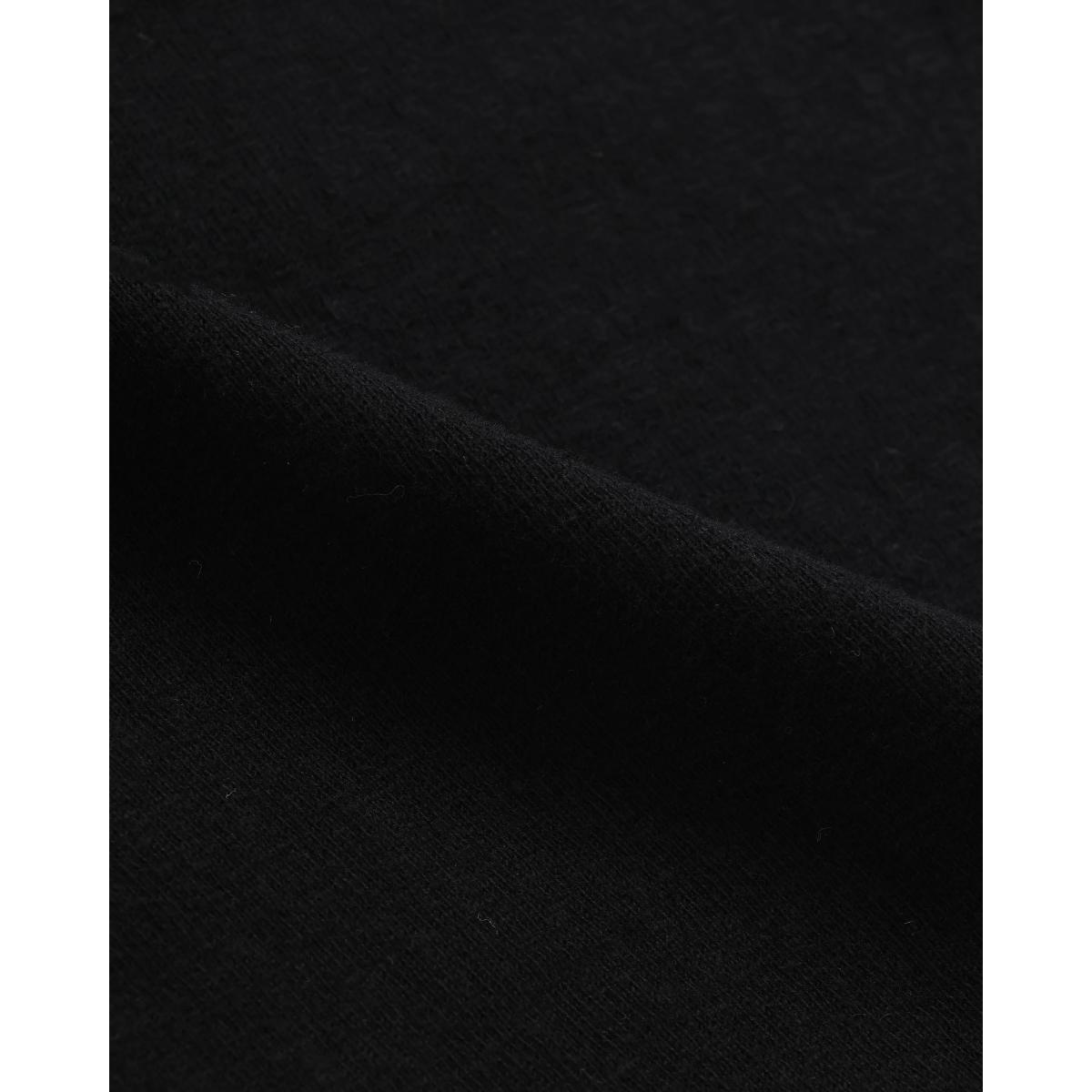Crewneck T-shirt ELS Recycled Cotton Slub Black - T-Shirt