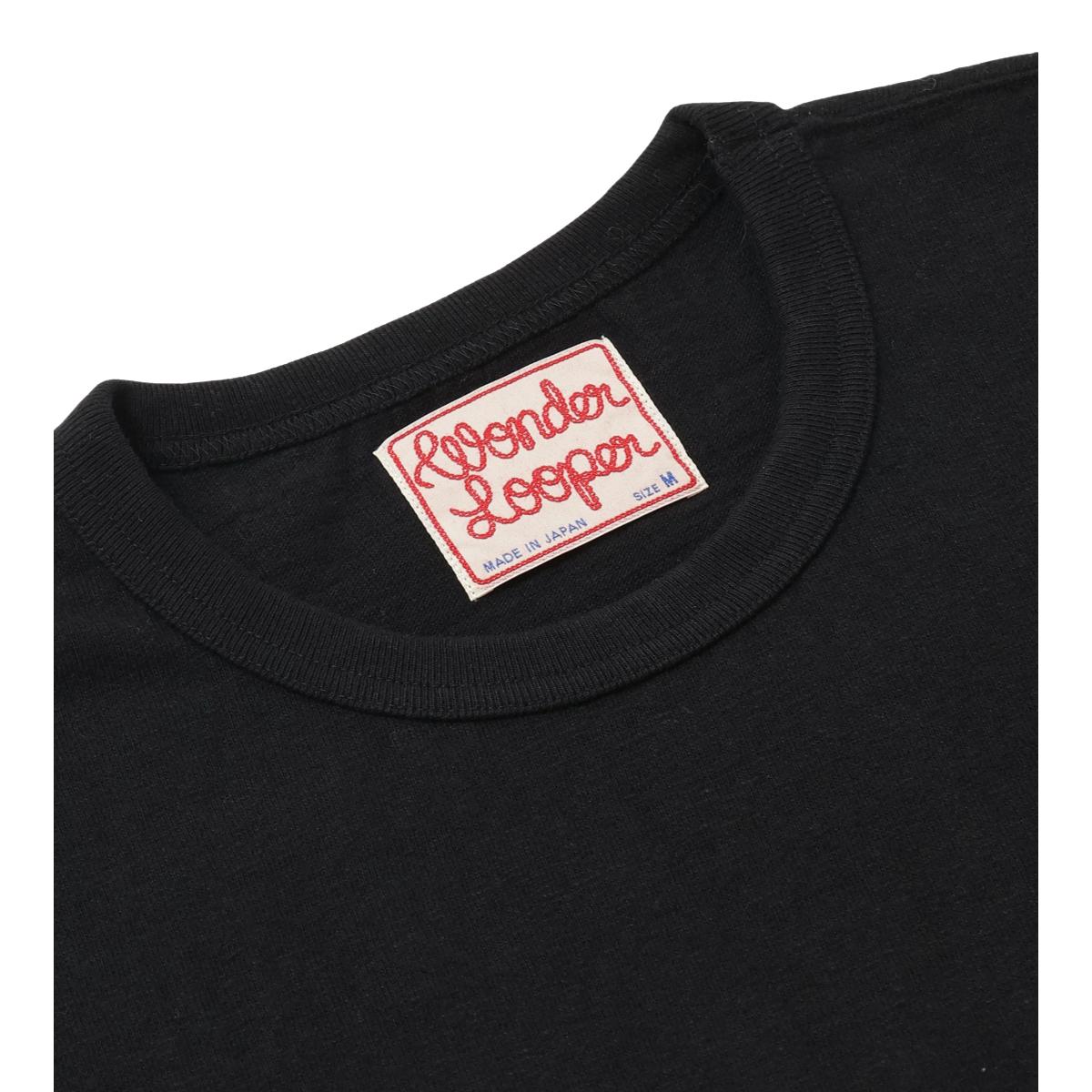 Crewneck T-shirt ELS Recycled Cotton Slub Black - T-Shirt