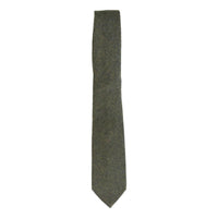 Dark Green Herringbone Wool Tie - Tie