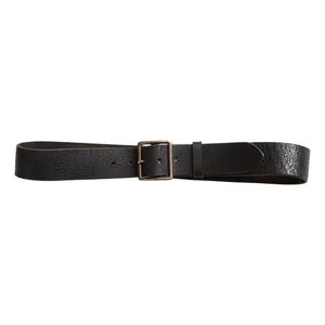 Distressed Leather Belt Vintage Black - Belts