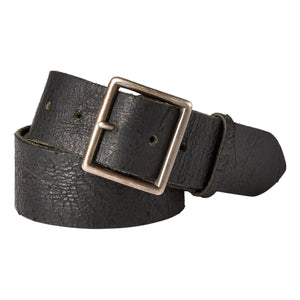 Distressed Leather Belt Vintage Black - Belts