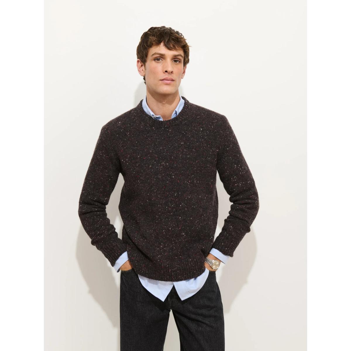 Donegal Crew Neck Sweater Pinot Noir - Sweater