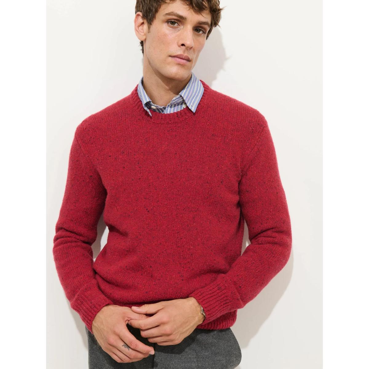 Donegal Crew Neck Sweater Red - Sweater