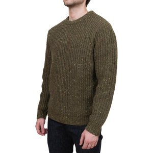 Donegal Crewneck Sweater Olive - Sweater