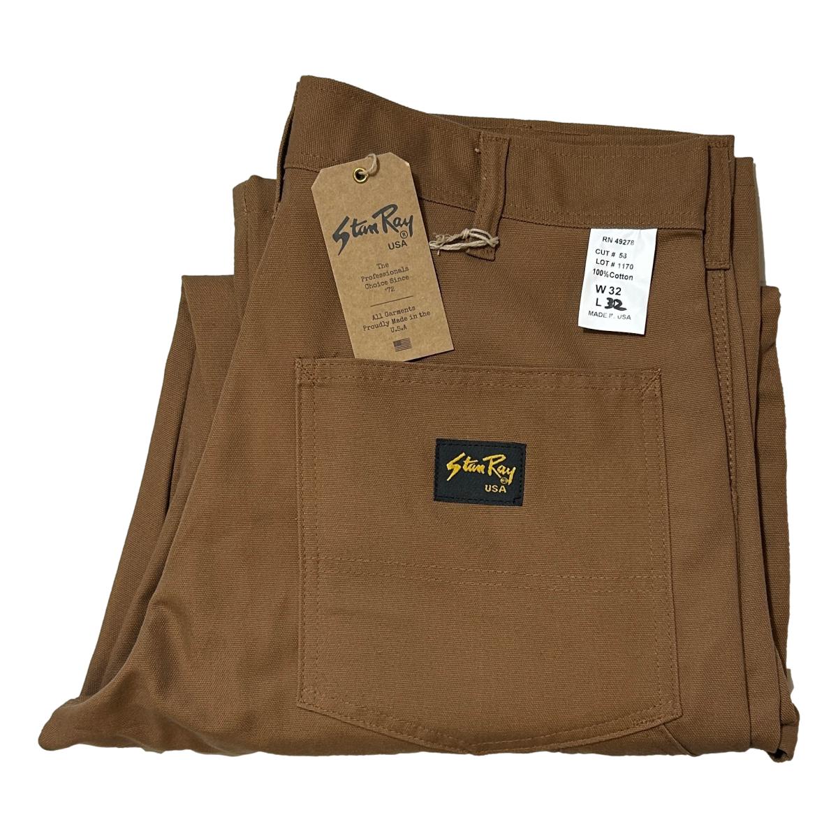 Double Knee Work Pant Brown Duck Canvas - Denim